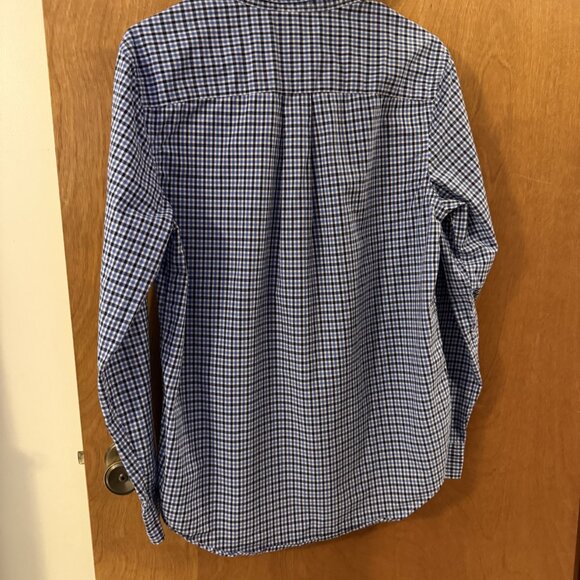 Boys X Large (18-20) Ralph Lauren Polo Button Down Long Sleeve Navy Check EUC - Picture 2 of 6